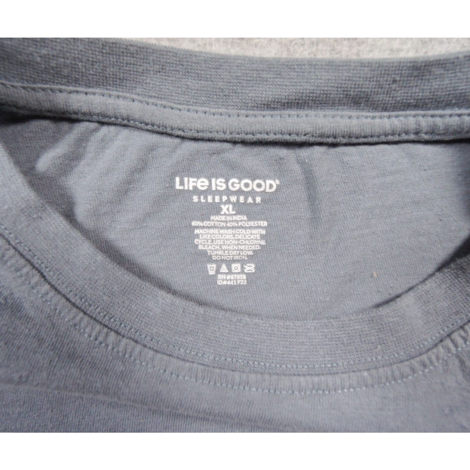 Life is Good Life is Good Shirt Mens XL Gray Long Sleeve Graphic Tee Adult Regular Crew Neck Cotton Knit Size US XL / EU 56 / 4 - 5 Thumbnail
