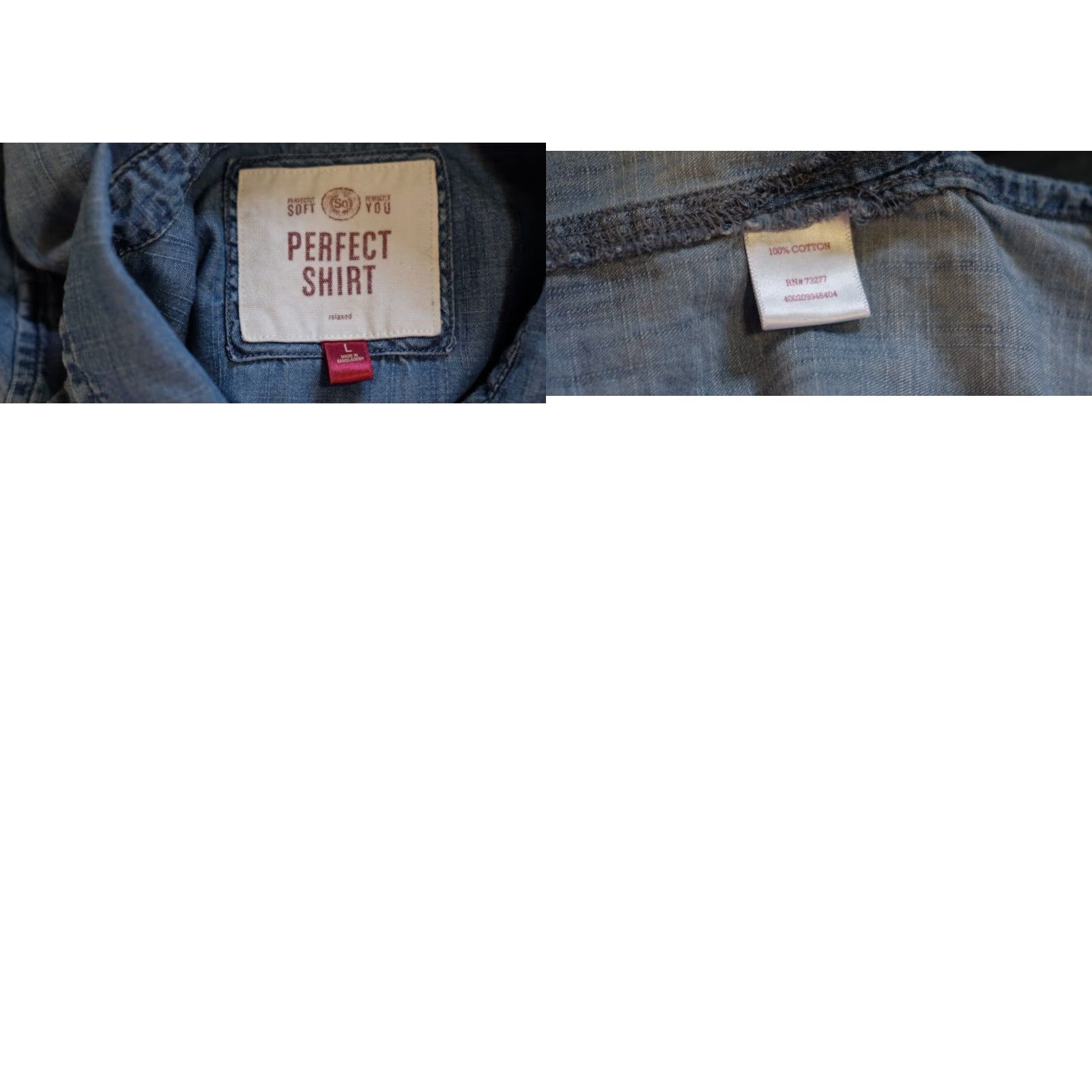 Vintage SO Perfectly Soft Perfectly You Relaxed Womens L Button-Up Shirt Blue Size L / US 10 / IT 46 - 8 Thumbnail