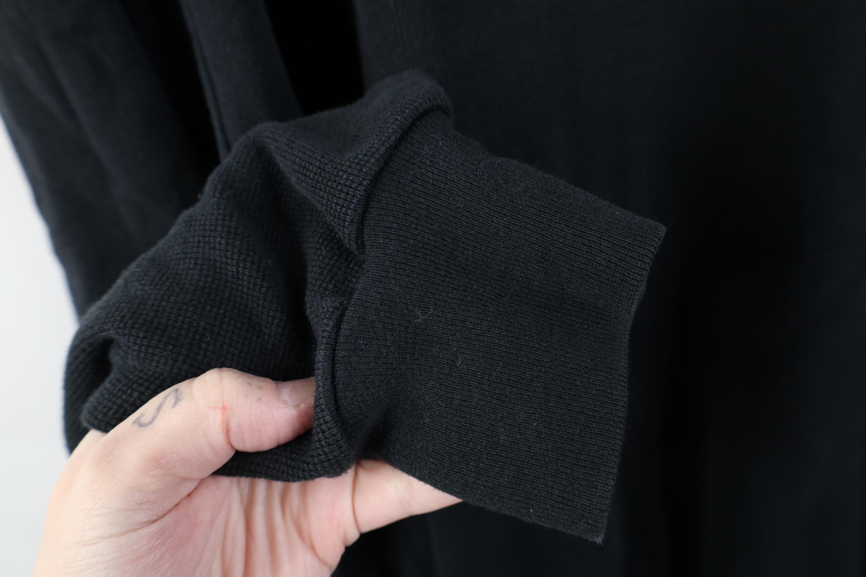 Vintage Vintage 90s Streetwear Thermal Knit Sweatshirt Black USA Size US XXL / EU 58 / 5 - 9 Thumbnail