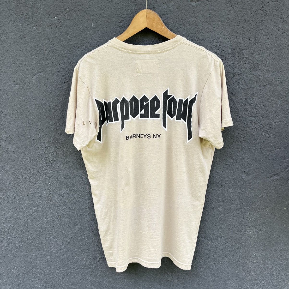 Justin Bieber Thrashed Faded Justin Bieber Purpose Tour Tee Size US S / EU 44-46 / 1 - 1 Thumbnail