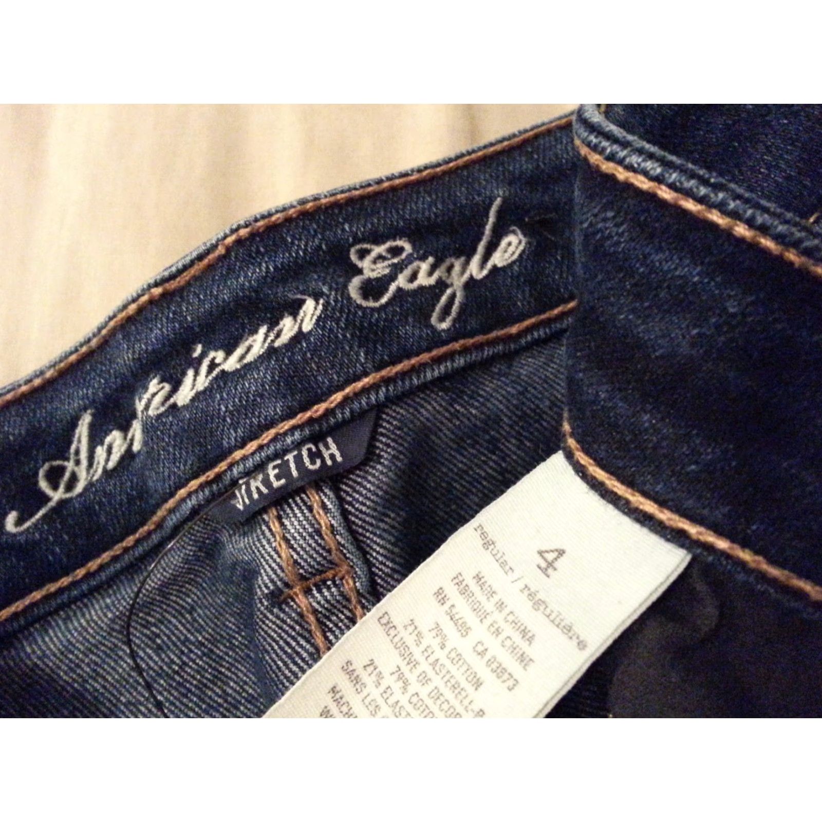 American Eagle Outfitters Womens American Eagle Outfitters Jeans Skinny 4 Denim Blue 31 Inseam Womens Regular 4 Jeans Skinny Denim Blue Size 27" / US 4 / IT 40 - 2 Thumbnail