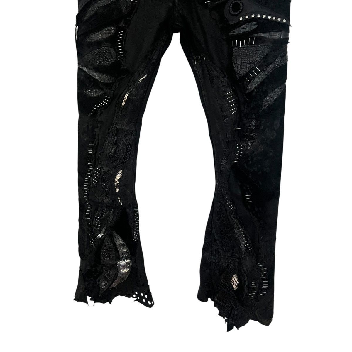Japanese Brand 1vfudie multi leather staple pants Size US 30 / EU 46 - 4 Thumbnail