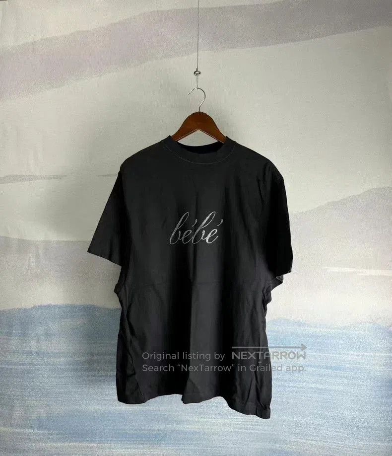 Balenciaga Balenciaga Black Crystal Letter T-shirt. Size US S / EU 44-46 / 1 - 1 Thumbnail