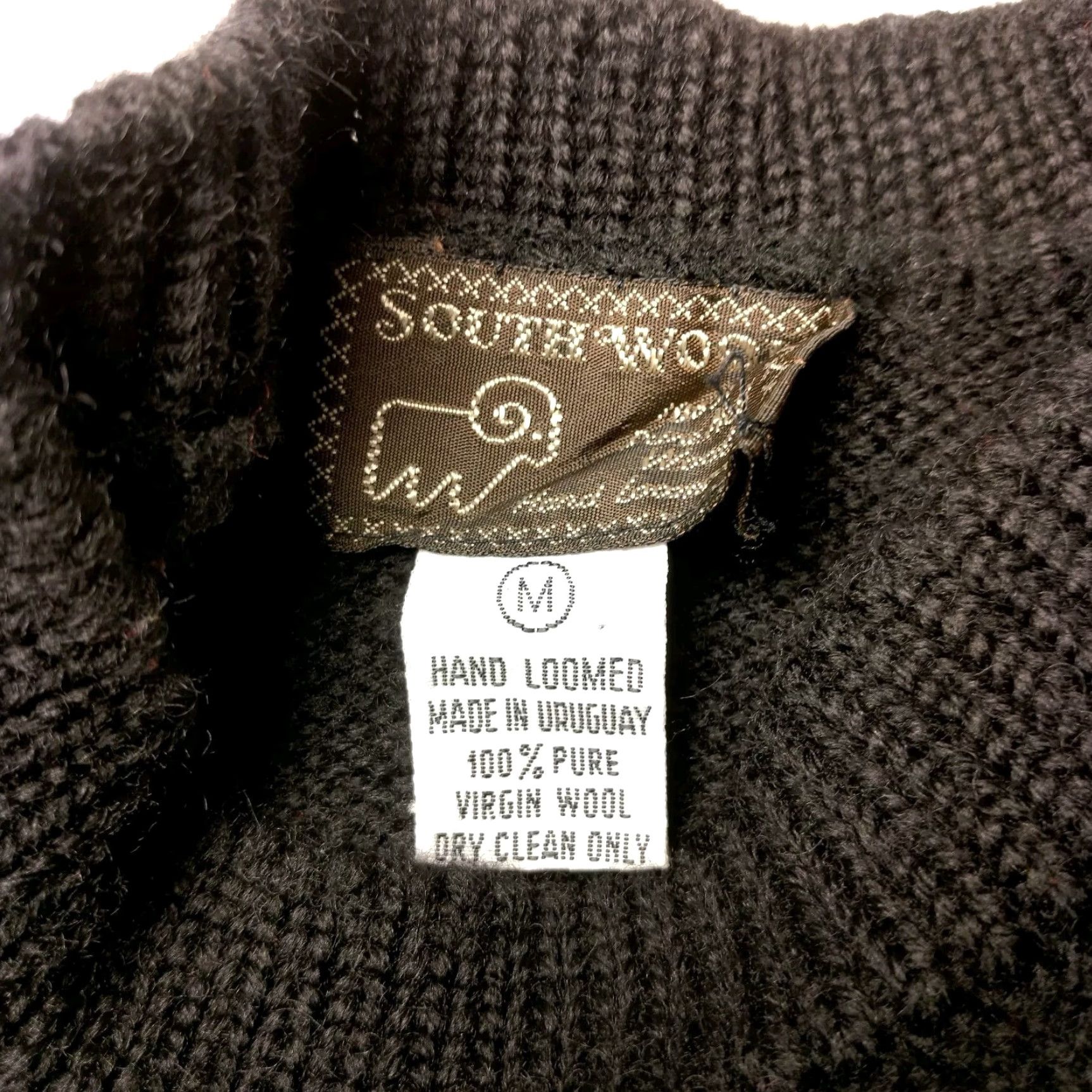 Vintage VINTAGE South Wool Christmas Sweater M Pure New Wool Black Hand Loomed Santa Reindeer Casual Long Sleeve Pullover Womens Size M / US 6-8 / IT 42-44 - 5 Thumbnail
