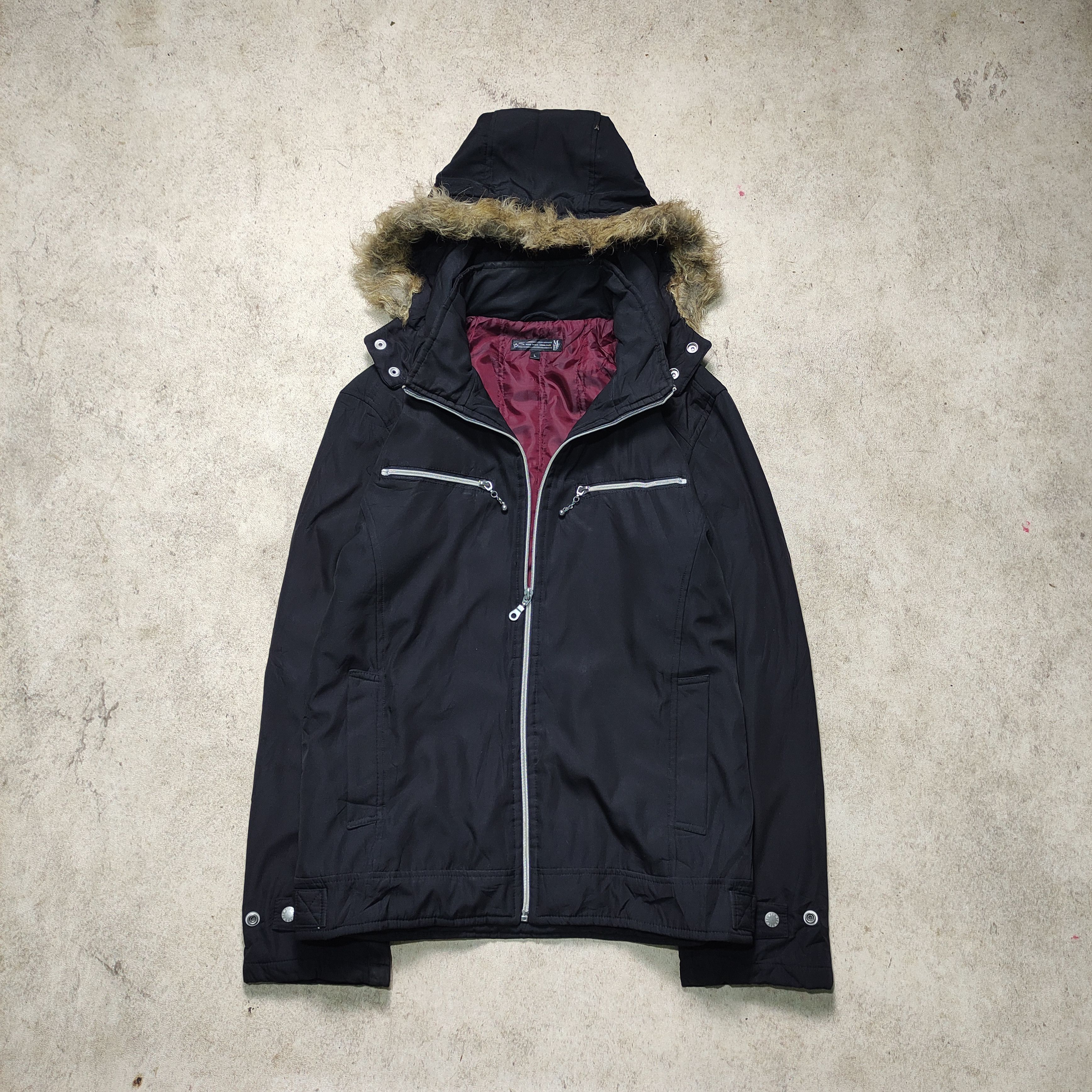 Tornado Mart Mode Modu Fur Hood Jacket – Vkei / punk 2000s Size US L / EU 52-54 / 3 - 1 Thumbnail