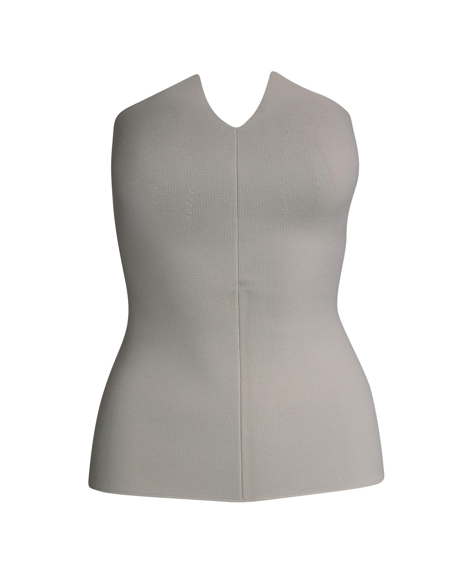 image of Khaite Fitted Strapless White Top In Lightweight Viscose in White/Cream, Women's (Size Small)