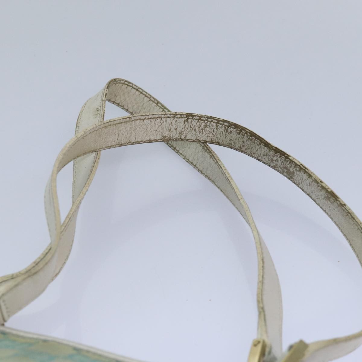 Gucci GUCCI GG Canvas Tote Bag Light Blue White Gold 002 002 Size ONE SIZE - 8 Thumbnail