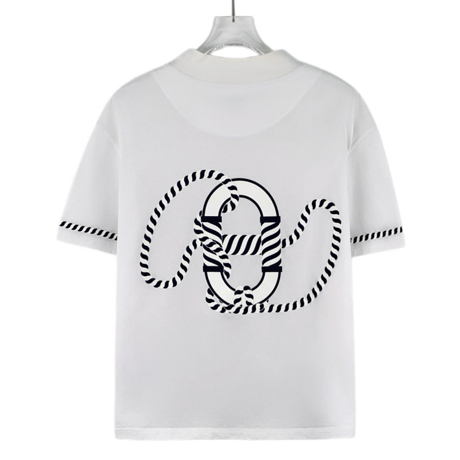 Hermes Hermes Lock Print T-Shirt White (40) Size US XXS / EU 40 - 2 Thumbnail