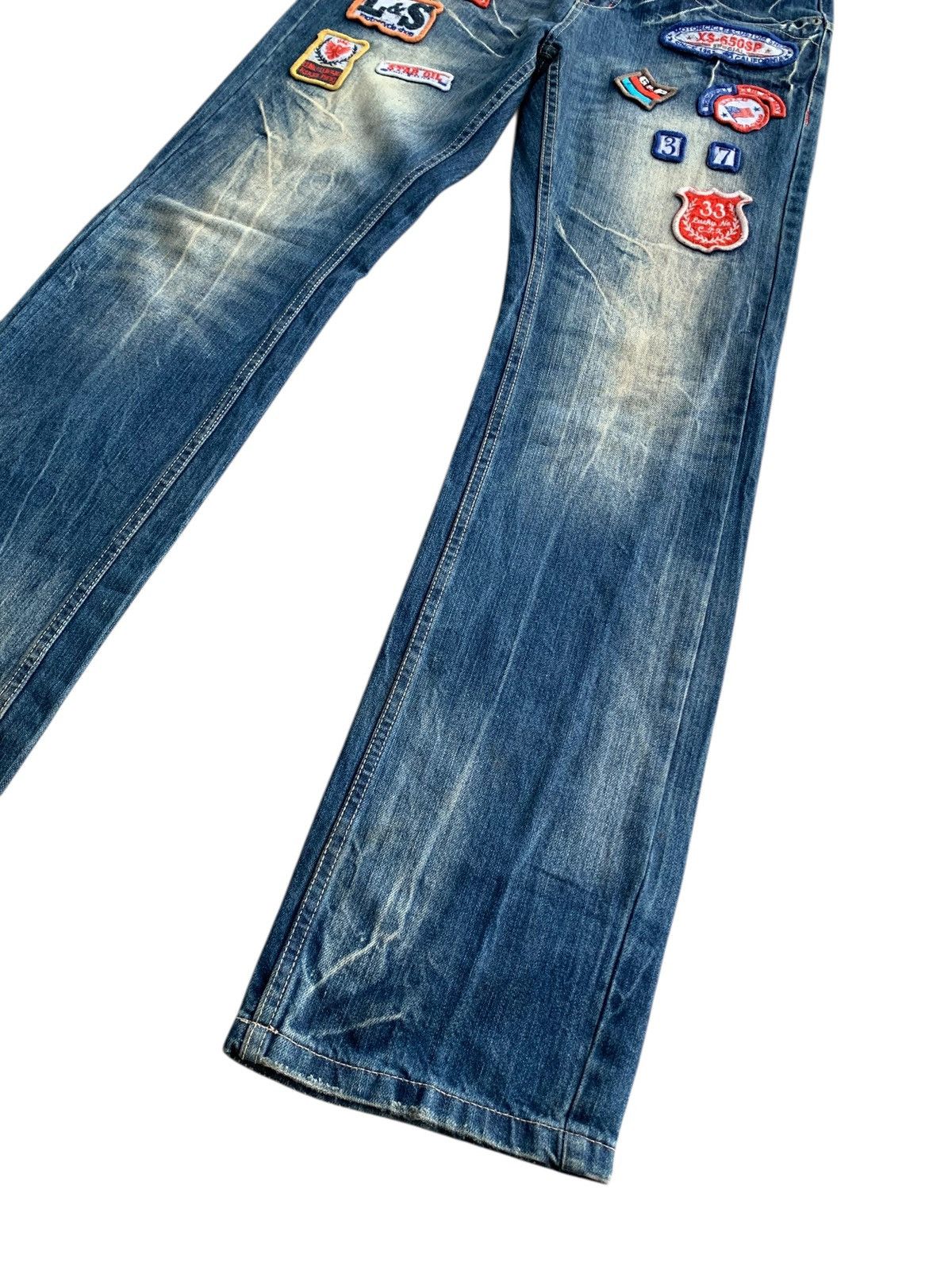 If Six Was Nine Vintage Lucky Store Patches Avant Garde Jeans 🇯🇵 Size US 34 / EU 50 - 6 Thumbnail