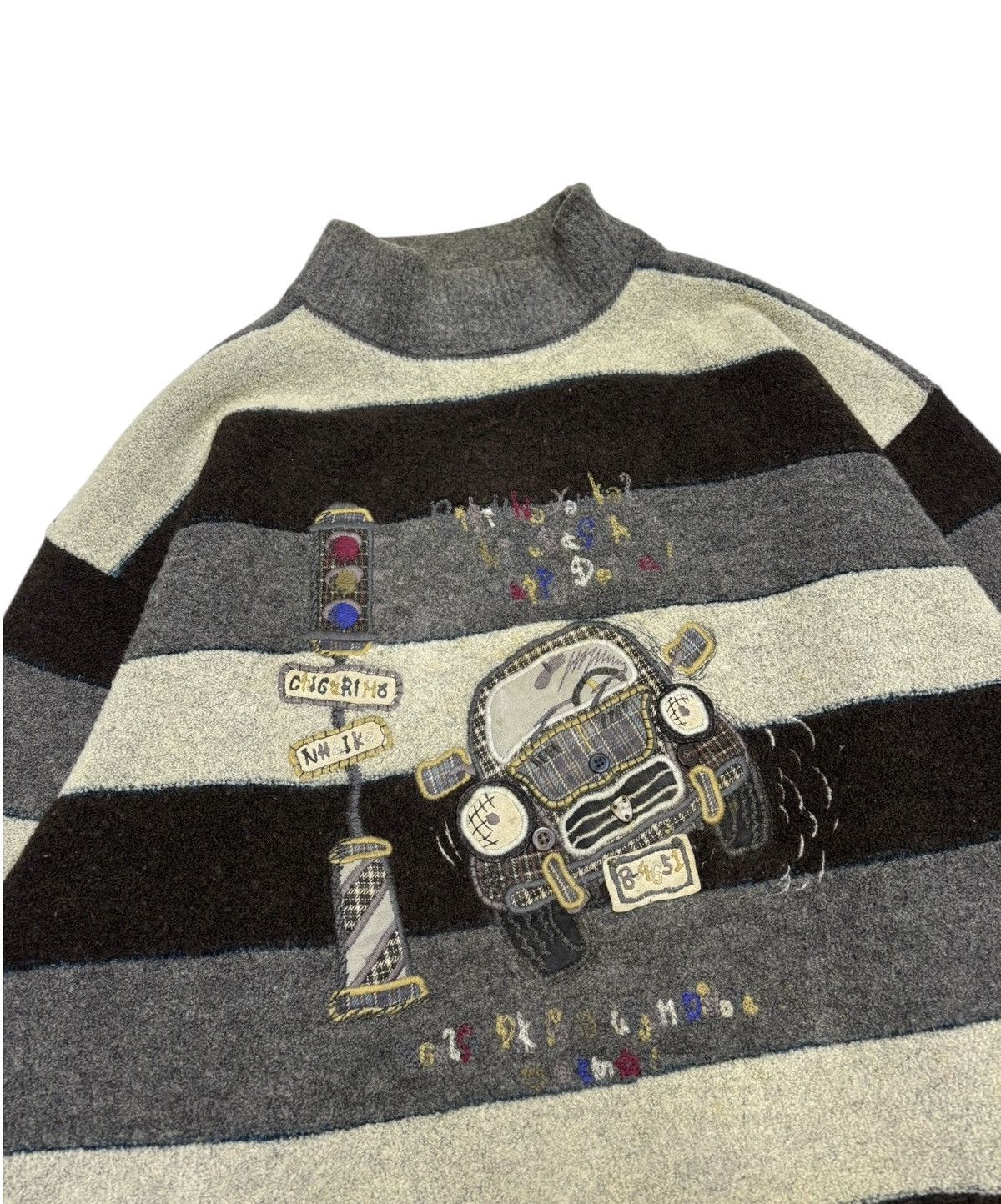 Kapital × Otto Vintage Otto Gioia Art Embroidery Wool Sweater Size US M / EU 48-50 / 2 - 4 Thumbnail