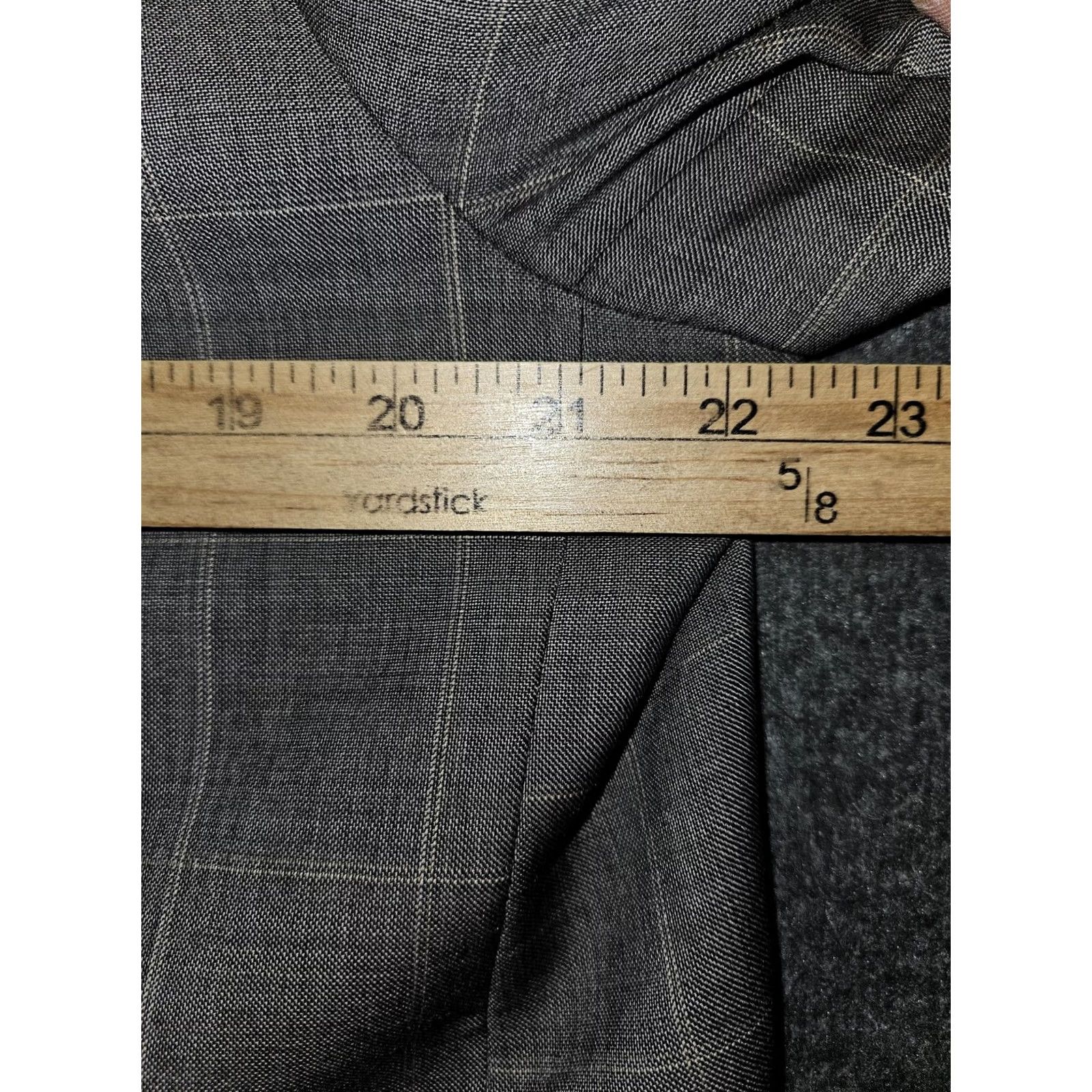 Ralph Lauren Ralph Lauren Blazer Mens 44S Gray Plaid Wool Jacket Dillard's Made in Canada Sport Coat Two-Button Notch Lapel Size 44R - 5 Thumbnail