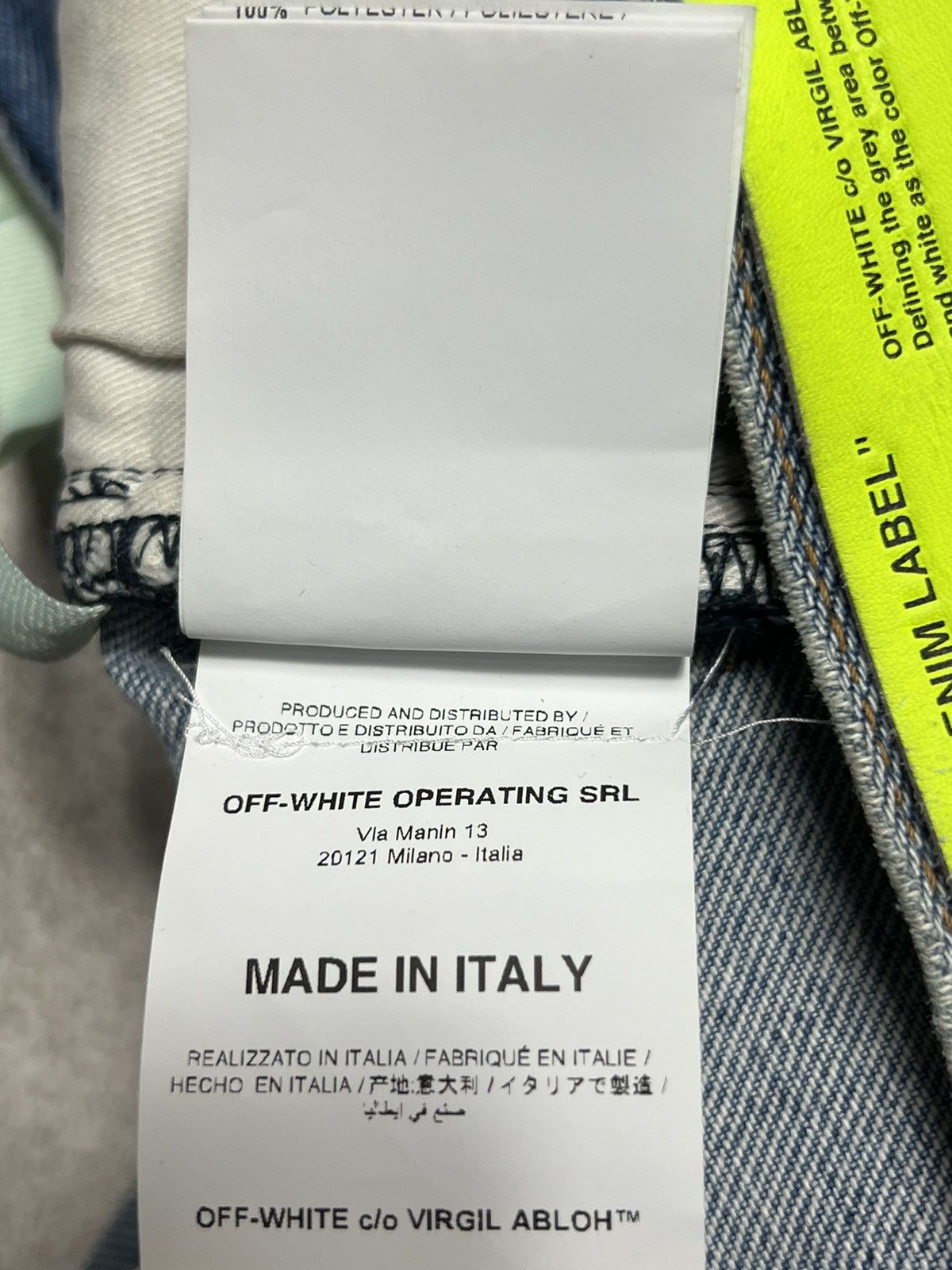Ev Bravado × Off-White × Virgil Abloh OFF WHITE X EV BRAVADO RAINBOW CRYSTAL SWAROVSKI JEANS Size US 33 - 8 Thumbnail