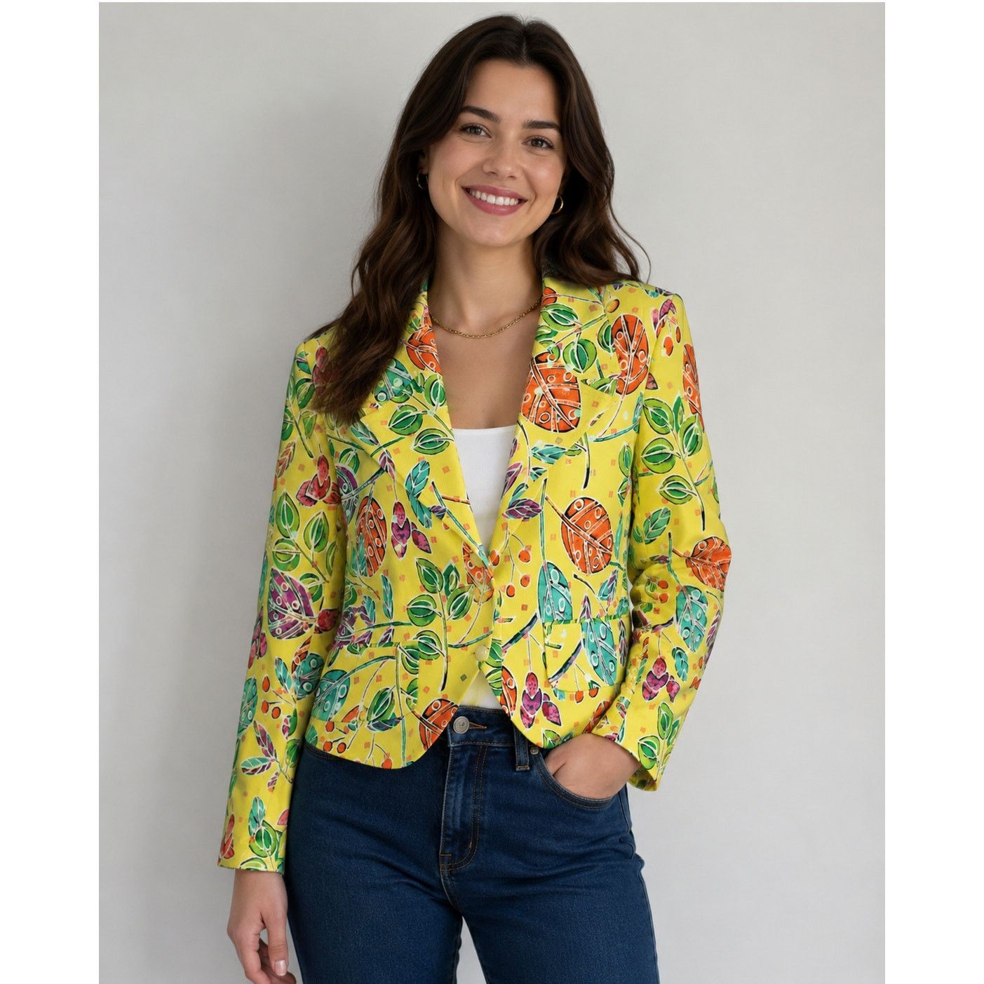 Other REDD Jeans 10 Denim JACKET Button-up Long Sleeves YELLOW Size L / US 10 / IT 46 - 1 Thumbnail