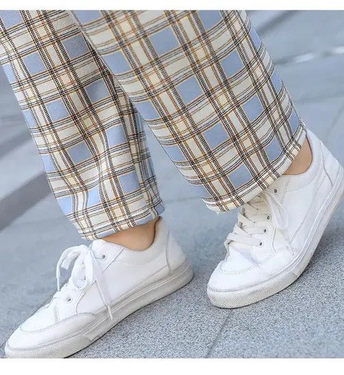 Japanese Brand × Vintage Fashion Plush Pants Fleece Thick Plaid Women Winter Casual Size 32" / US 10 / IT 46 - 4 Thumbnail