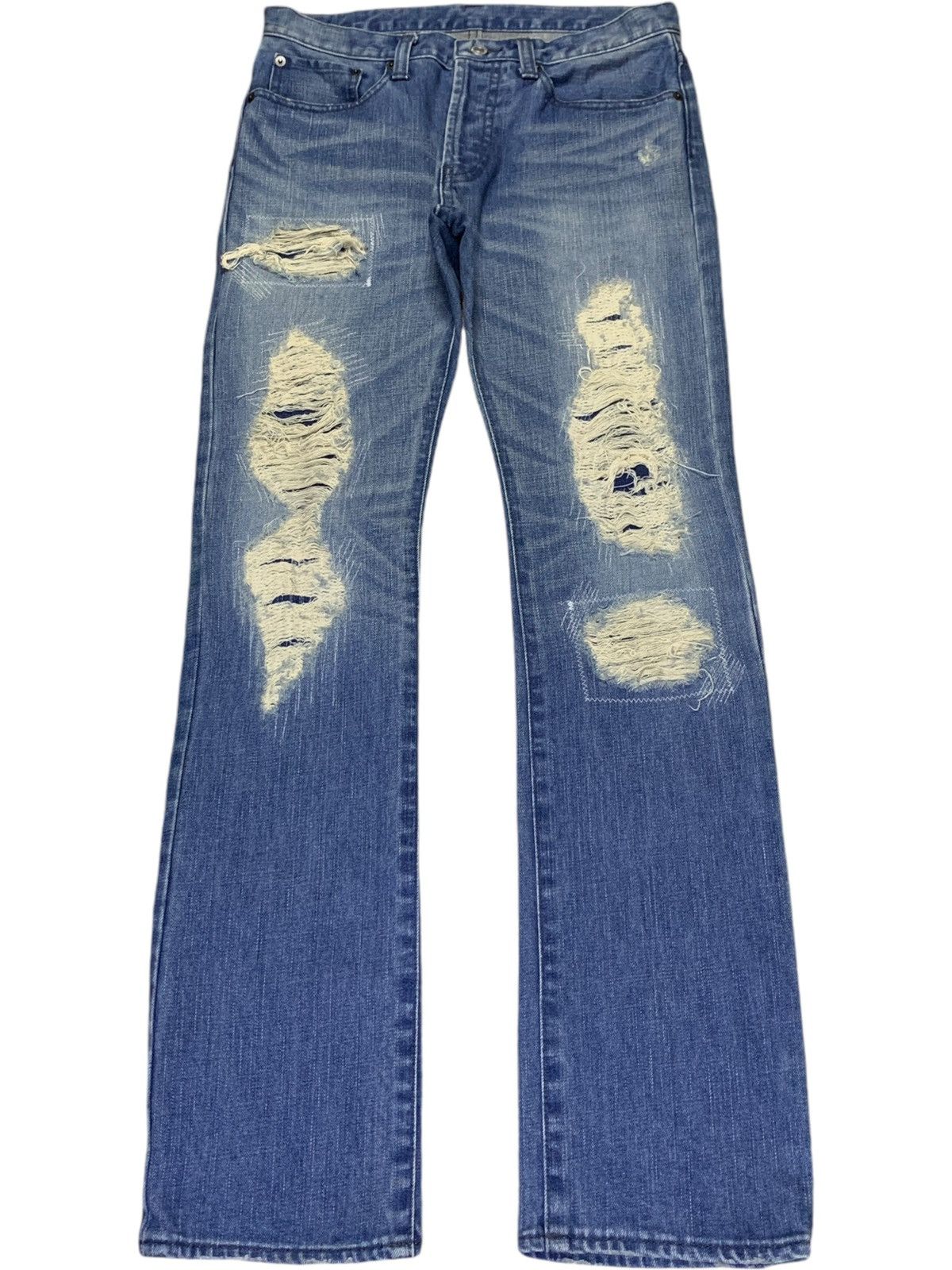 Takeo Kikuchi SALES🔥Vintage Takeo Kikuchi Faded Wash Rip Patched Jeans Size US 31 - 1 Thumbnail