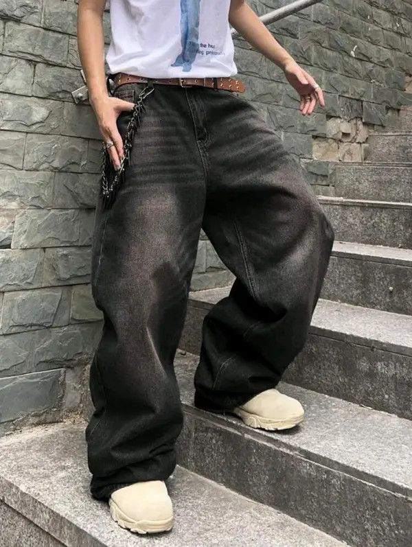 VIBE Distressed Solid Color Jeans sh Size US 39 - 1 Thumbnail
