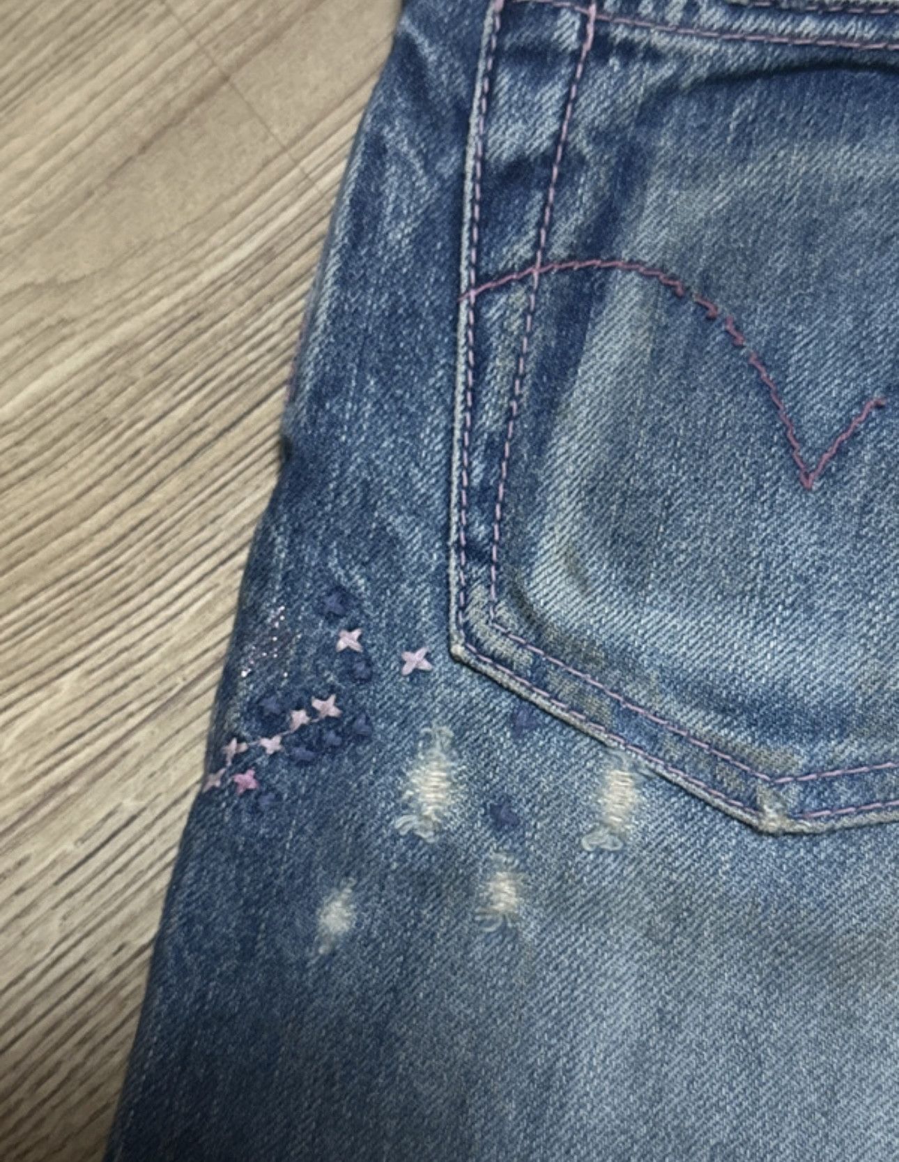Hysteric Glamour hysteric glamour studded love buzz jeans with pink stitching Size US 27 - 6 Thumbnail