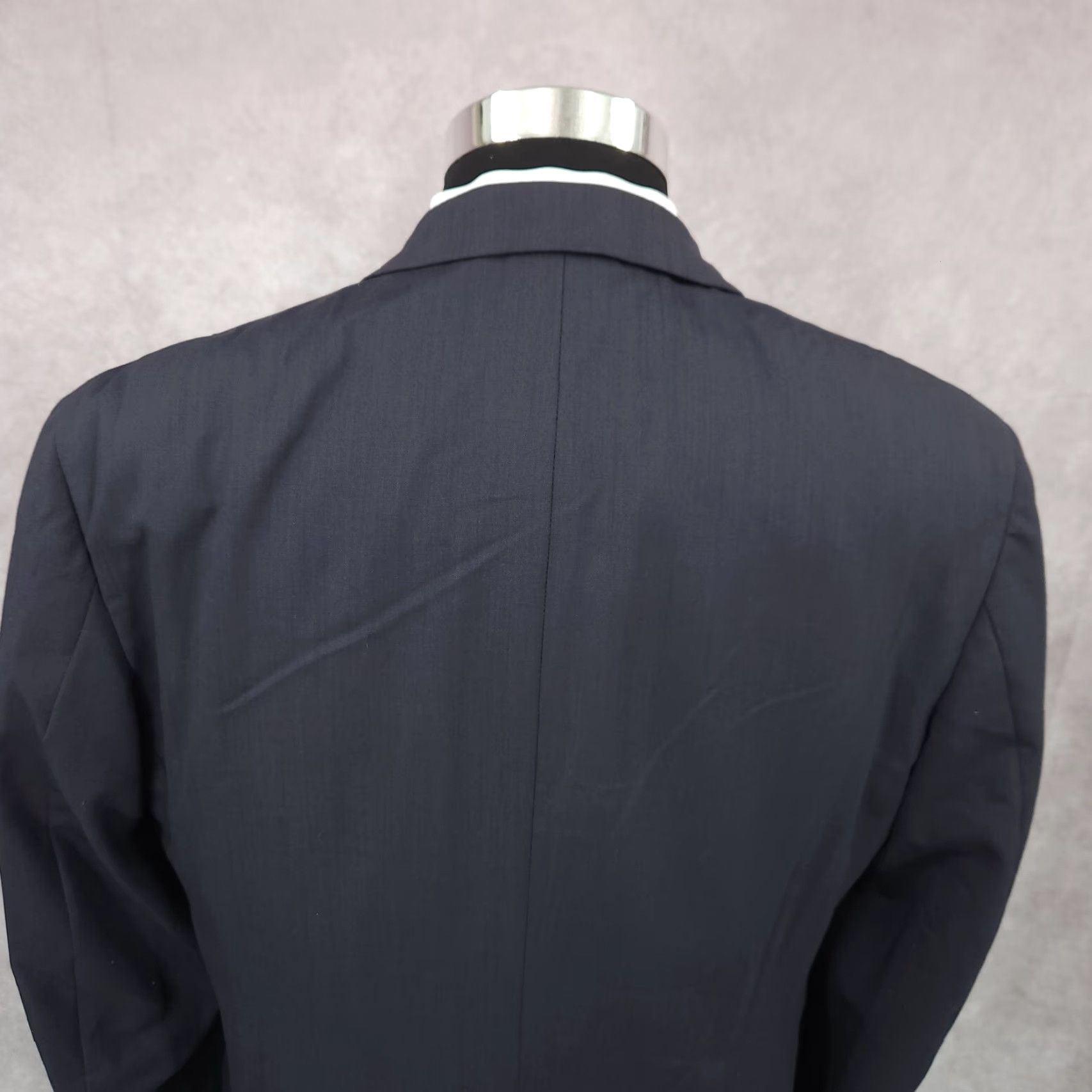 Vintage Savile Row Blazer Mens 40R Blue Wool Sport Coat Jacket 2 Buttons Vent Blazer Jacket Notch Lapel Single-Breasted Men Size 40R - 7 Thumbnail