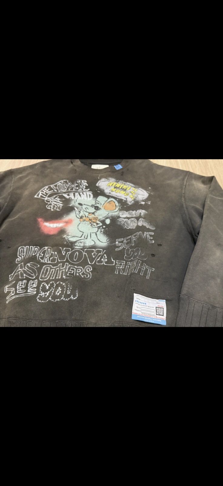Maison MIHARA YASUHIRO Maison Mihara Yasuhiro Distressed Sweatshirt Size US L / EU 52-54 / 3 - 4 Thumbnail