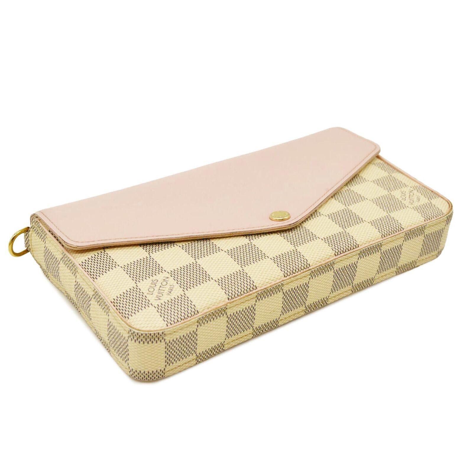 Louis Vuitton Louis Vuitton Damier Azur Calfskin Pochette Felicie MI1129 Size ONE SIZE - 4 Thumbnail