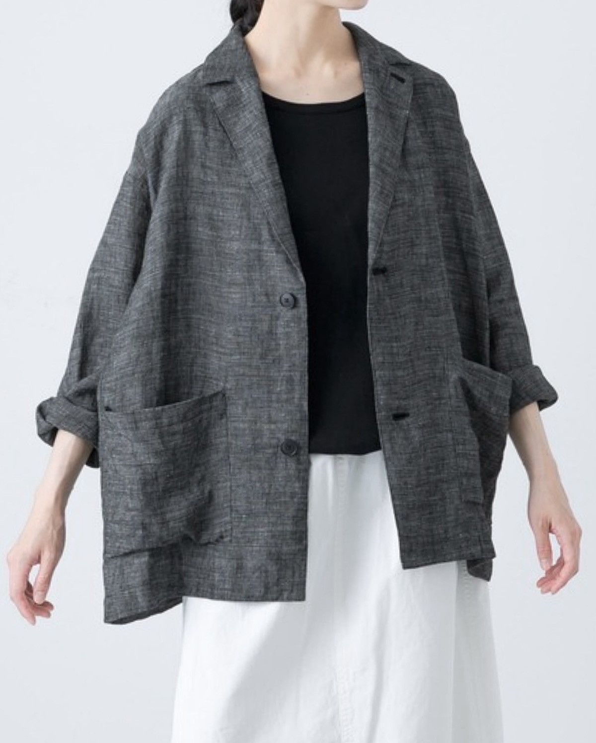 Lemaire × Uniqlo SS2021 GU BY UNIQLO LINEN TAILORED JACKET Size US L / EU 52-54 / 3 - 2 Thumbnail