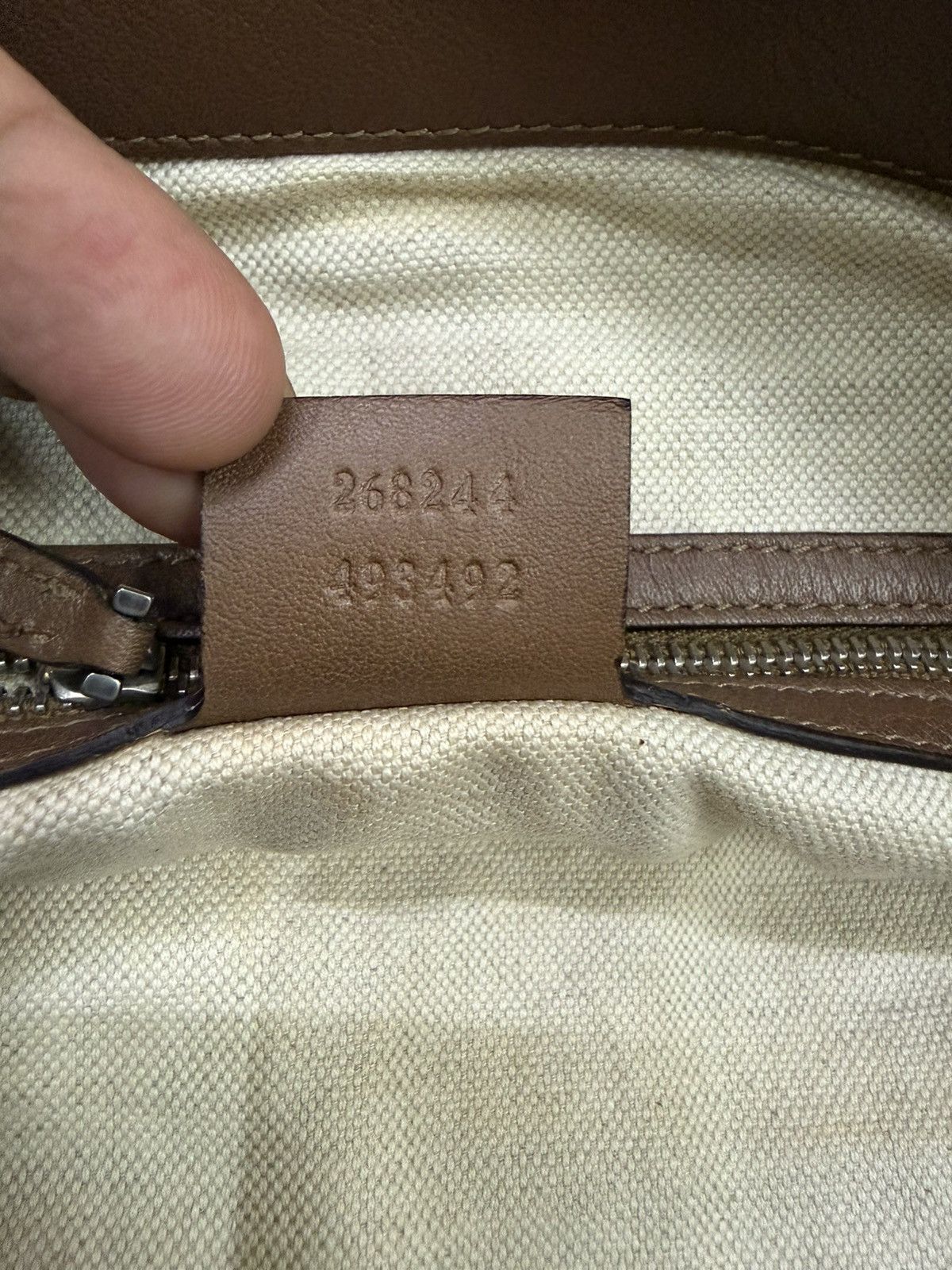 Gucci Gucci Brown Leather Braided Strap Bag Size ONE SIZE - 8 Thumbnail
