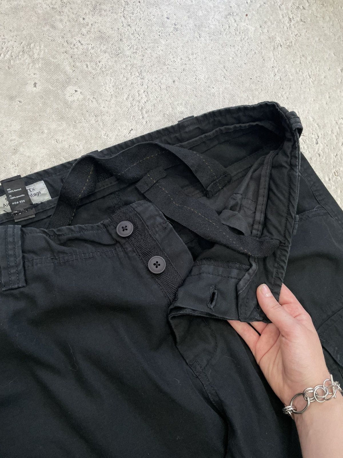 Other rare baggy wide multipocket y2k style cargo pants black Size US 35 - 6 Thumbnail