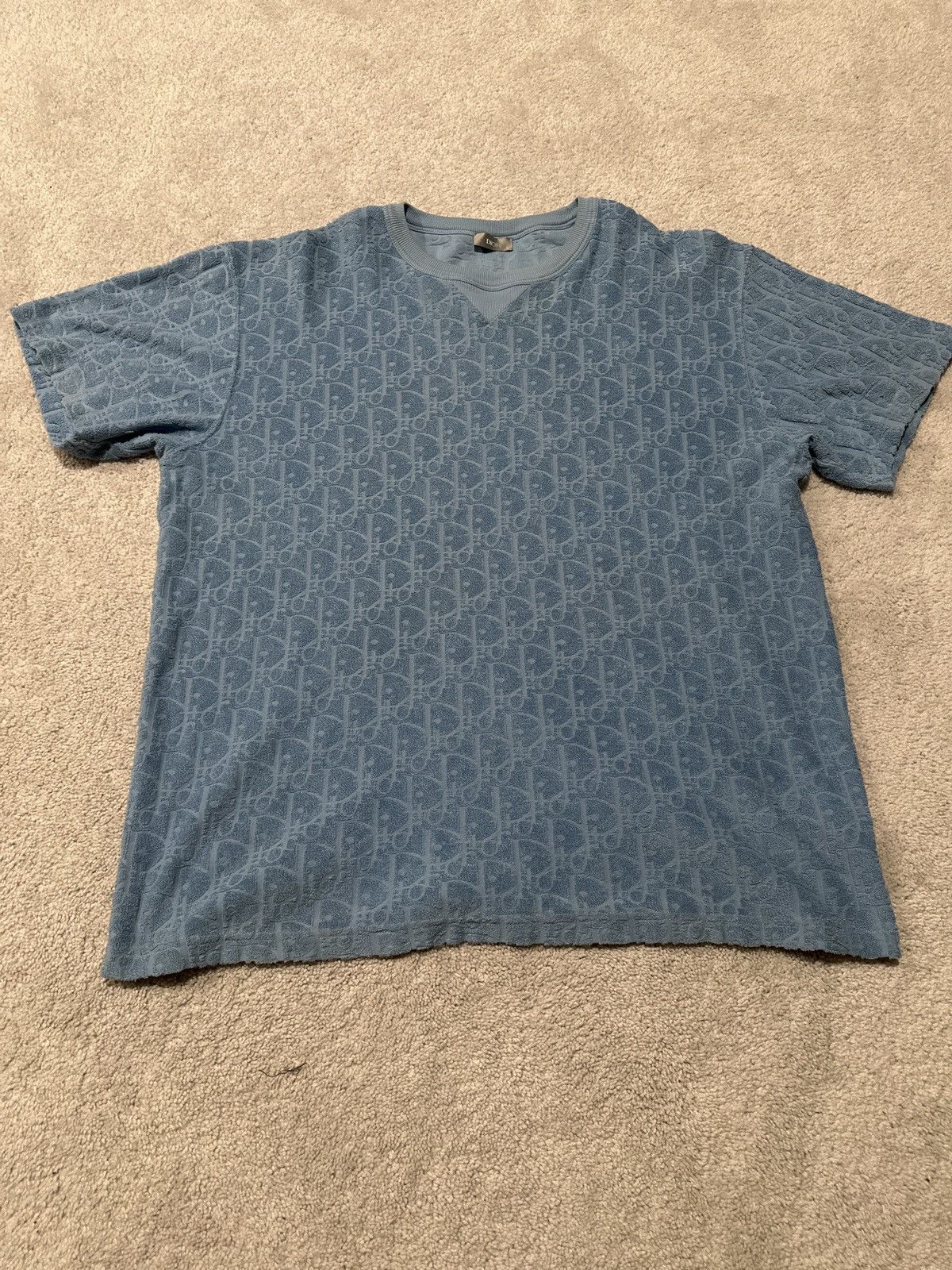Dior Dior Oblique Blue Towel Shirt Size US XXL / EU 58 / 5 - 1 Thumbnail