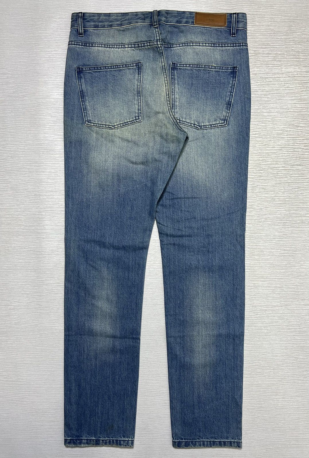 AMI AMI Paris - Sky Blue Destroyed Denim Jeans Size US 32 / EU 48 - 2 Thumbnail