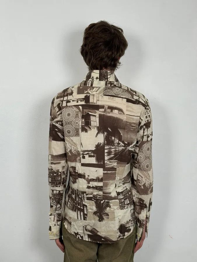 Dolce & Gabbana 1990s Dolce & Gabbana Brown & White Photography Shirt Size US M / EU 48-50 / 2 - 3 Thumbnail