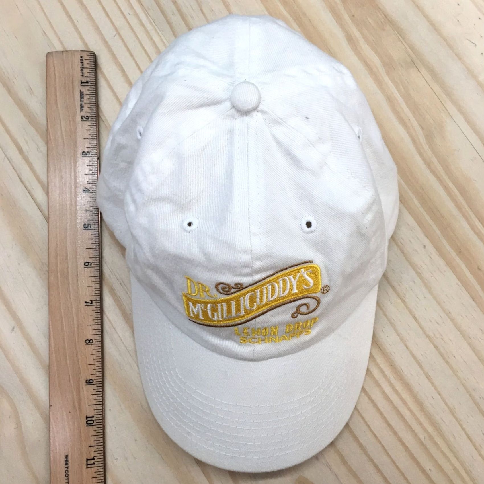 Vintage Head To Toe Dr McGillicuddy's Lemon Drop Schnapps Baseball Cap Mens One Size White HTT Hat Size ONE SIZE - 3 Thumbnail