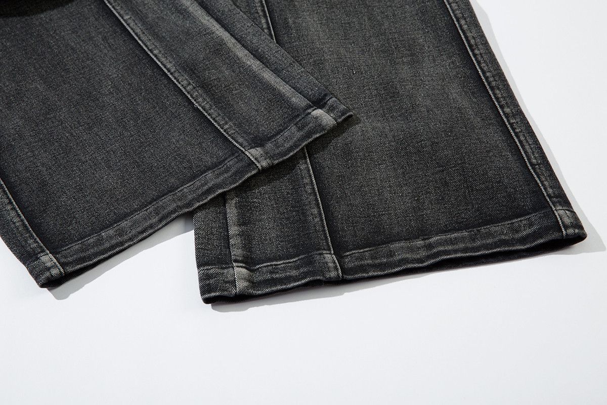 Japanese Brand × Jean Streetwear Washed Black Baggy Straight Solid Jeans Size US 33 - 9 Thumbnail