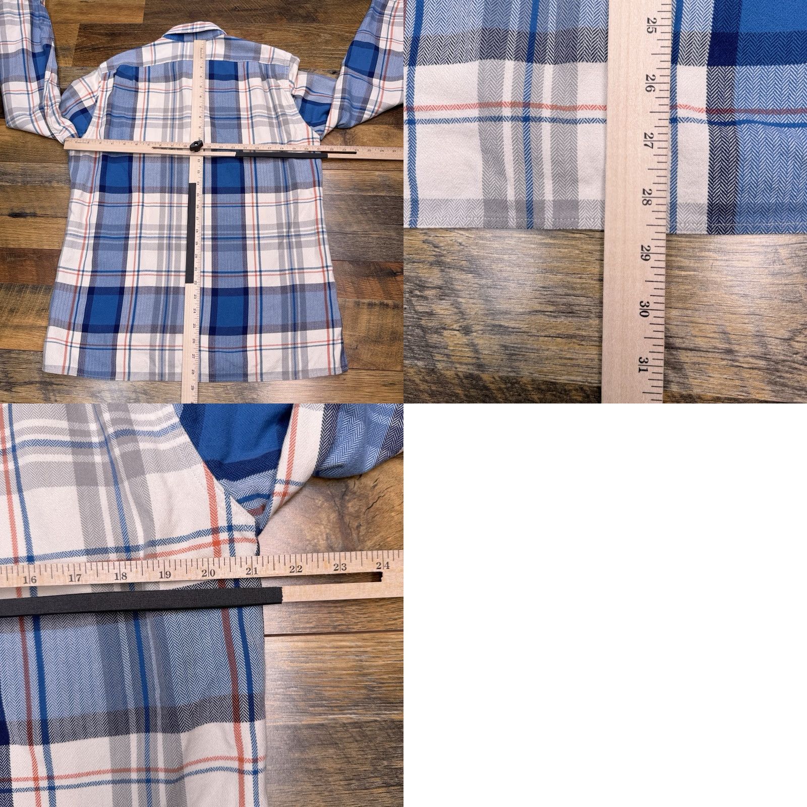 J.Crew J.CREW Shirt Mens M Button-Up Flannel Plaid Long Sleeve Blue Cotton Pocket Vintage? No. Size US M / EU 48-50 / 2 - 9 Thumbnail