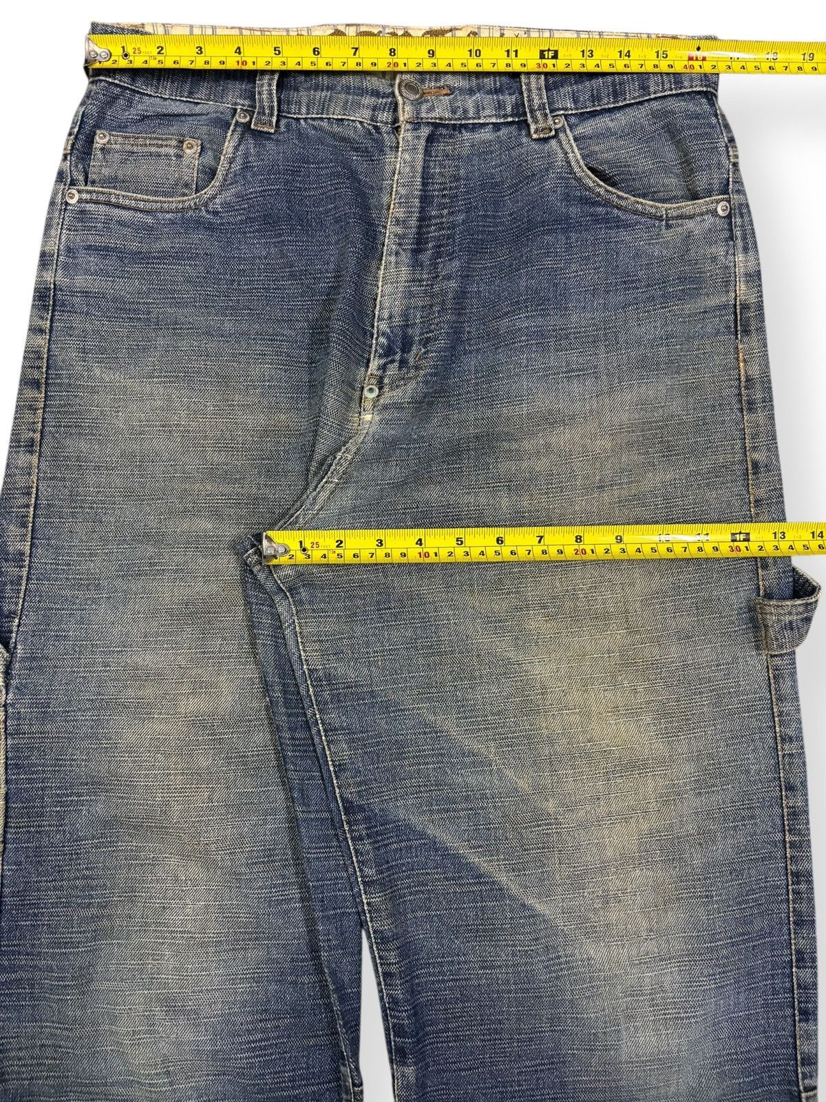 JNCO Vintage 90s Conart Faded Washed Baggy Carpenter Jeans Size US 33 - 13 Thumbnail