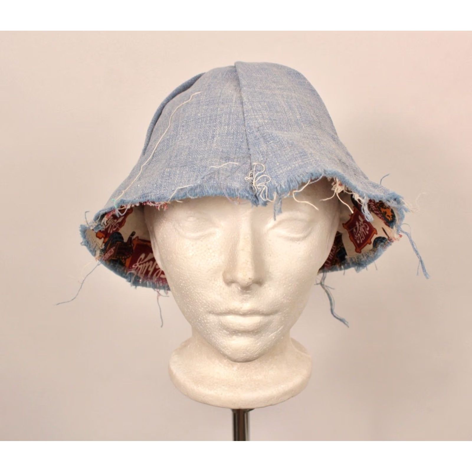 Vintage Schlitz 60s Bucket Hat Men's VTG Reversible AOP Beer Advertisements Blue Cotton 1960s Outdoor Gift Hat Mens Size ONE SIZE - 7 Thumbnail