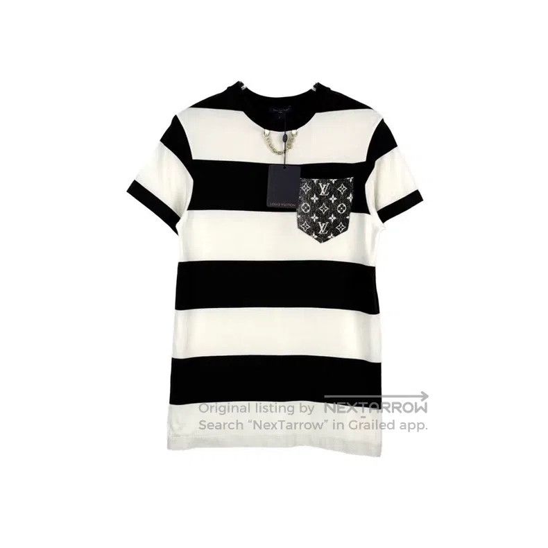 Louis Vuitton Louis Vuitton Black and white striped denim presbyopic poc Size S / US 4 / IT 40 - 1 Thumbnail