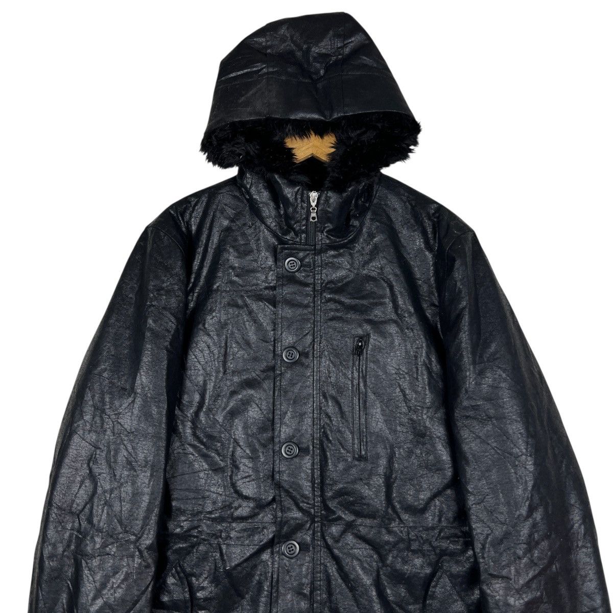 Comme Ca Ism 🔥 Comme ca Ism Faux Fur Trim Coated Jacket Size US M / EU 48-50 / 2 - 4 Thumbnail