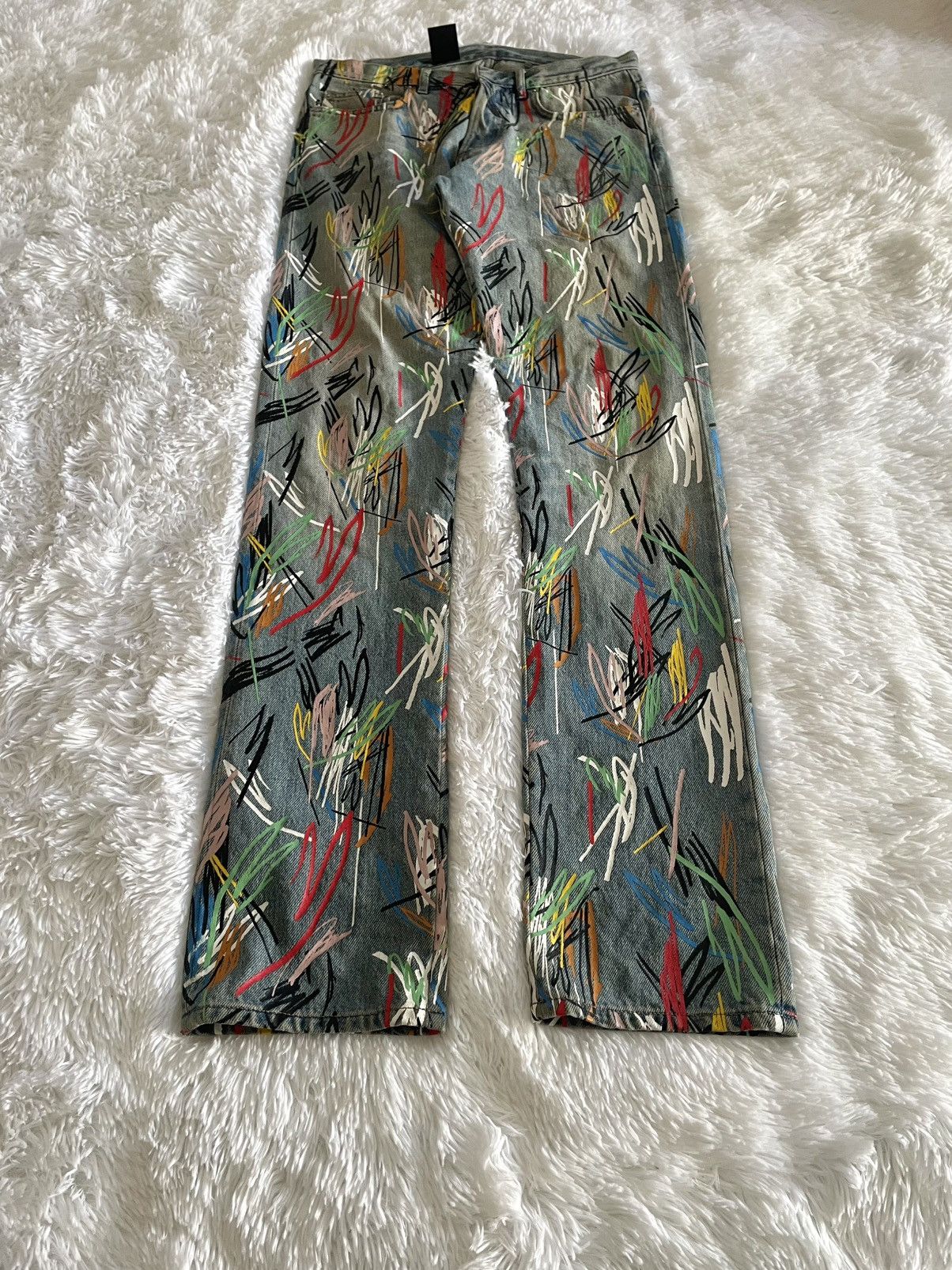 Dior Dior KVA SS15 Scribble Denim Size US 29 - 2 Thumbnail