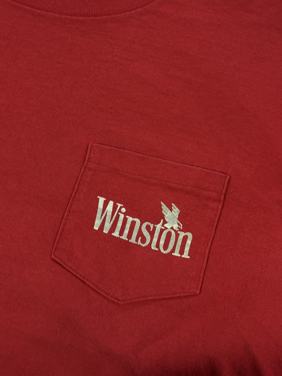 Vintage Vintage 90’s Winston Eagle Pocket T-Shirt Size US XL / EU 56 / 4 - 7 Thumbnail