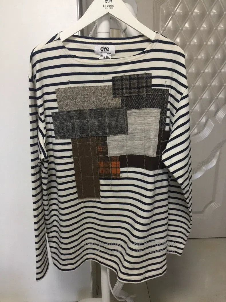 Junya Watanabe Patchwork Striped Long T-Shirt