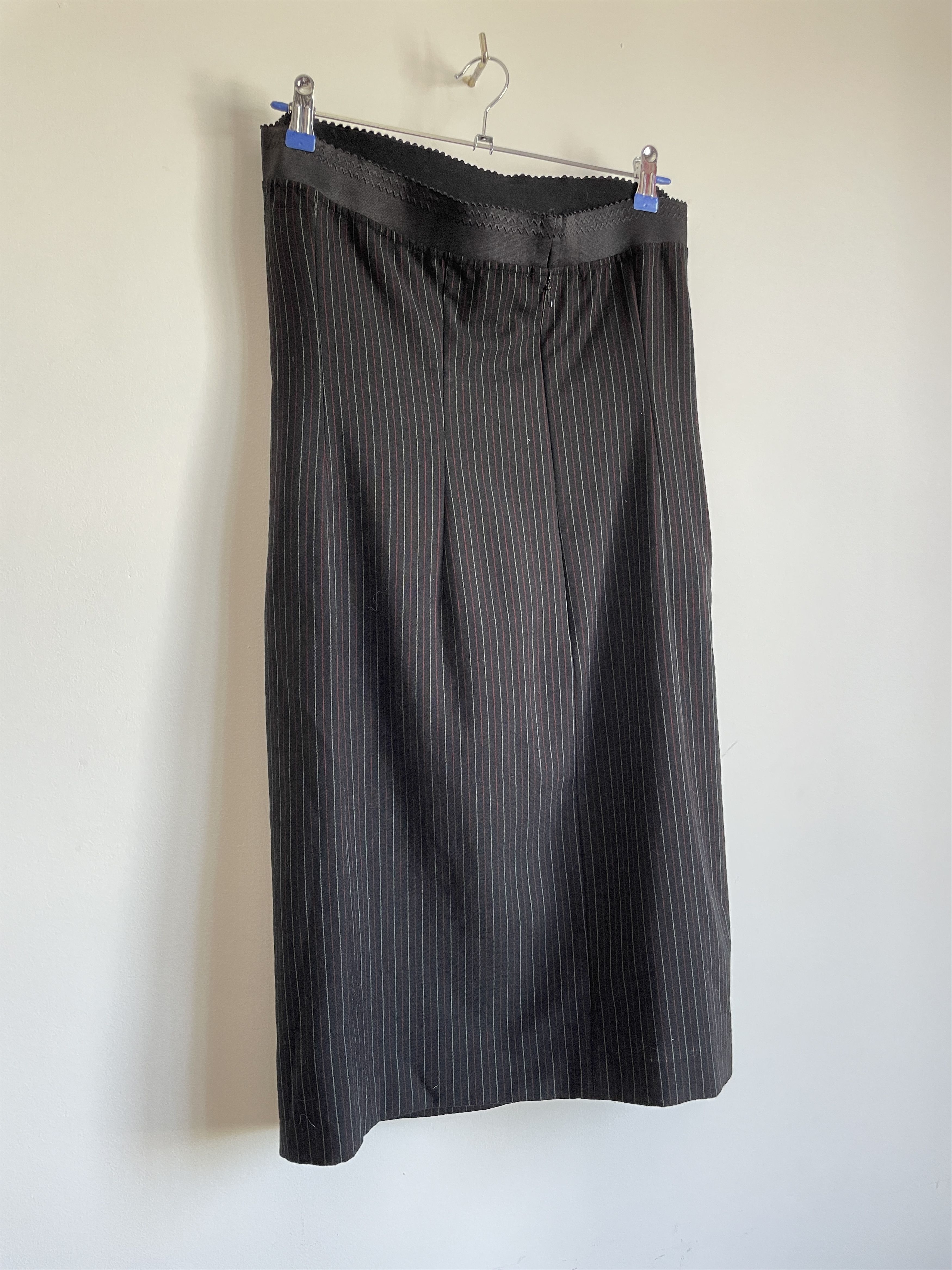 Dolce & Gabbana Dolce & Gabbana Vintage High-Waisted Pinstripe Skirt Size 32" / US 10 / IT 46 - 3 Thumbnail