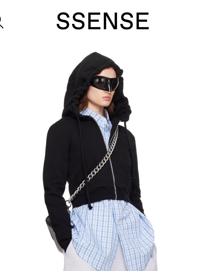 Abra Black cropped zip hoodie Size S / US 4 / IT 40 - 4 Thumbnail