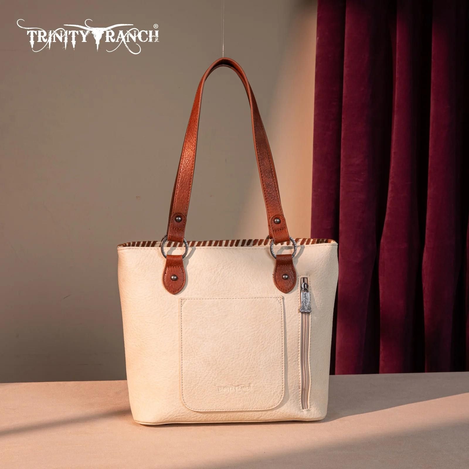 Designer Trinity Ranch Stylish Embossed Tote Bag Size ONE SIZE - 2 Thumbnail