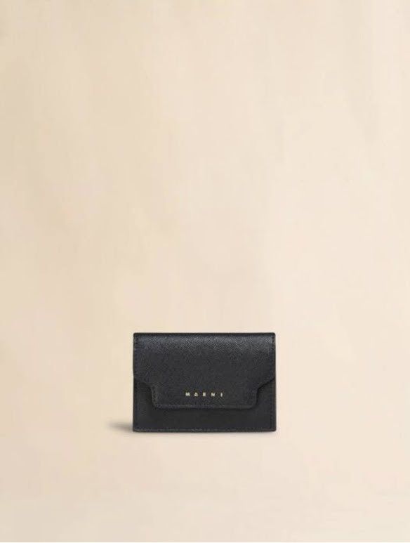 Marni o1w1db10326 Size: OS/Leather Trifold Wallet in Black Size ONE SIZE - 1 Thumbnail