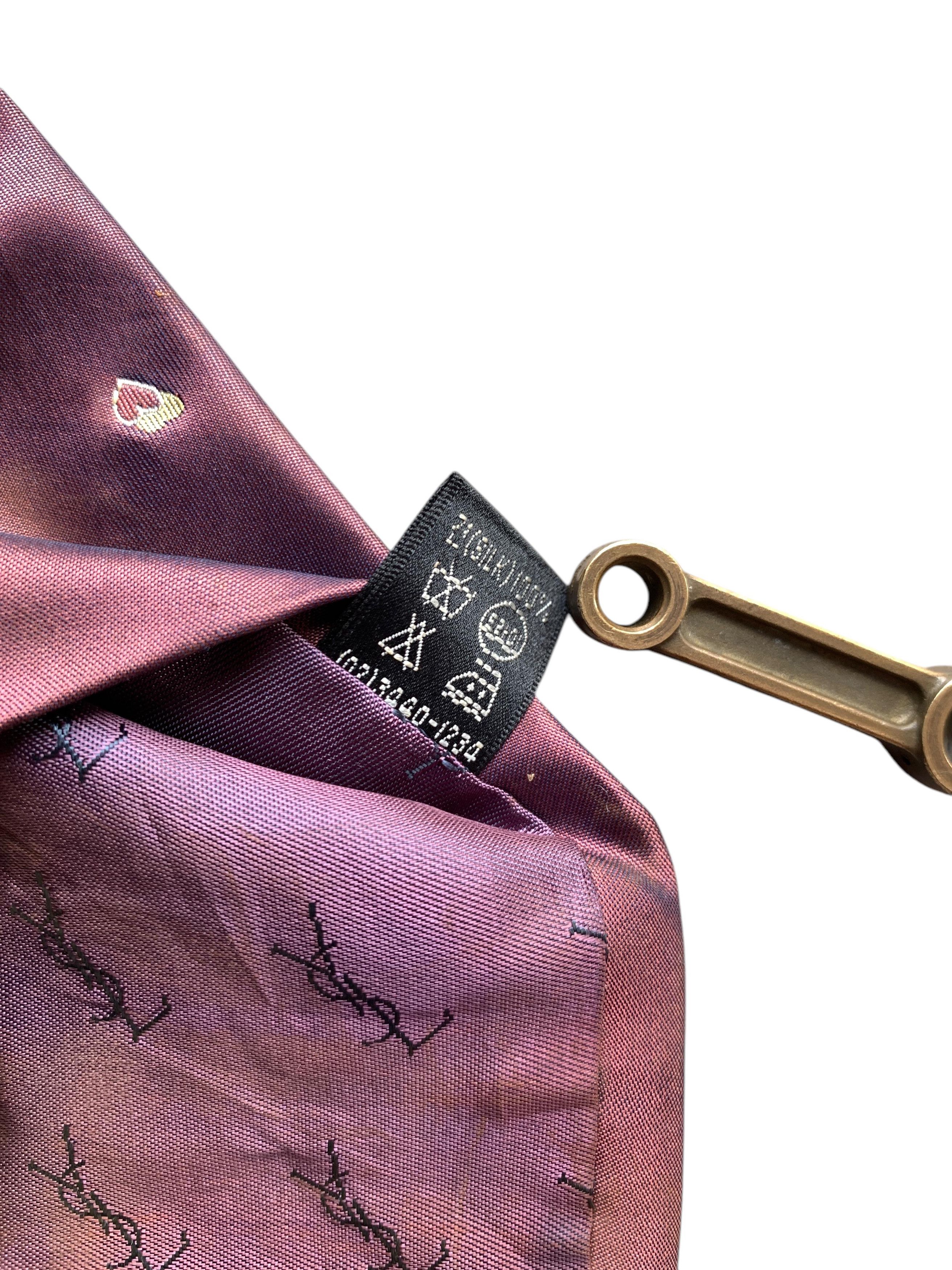 Yves Saint Laurent Yves Saint Laurent Monogram Vintage YSLSatin Tie Size ONE SIZE - 9 Thumbnail
