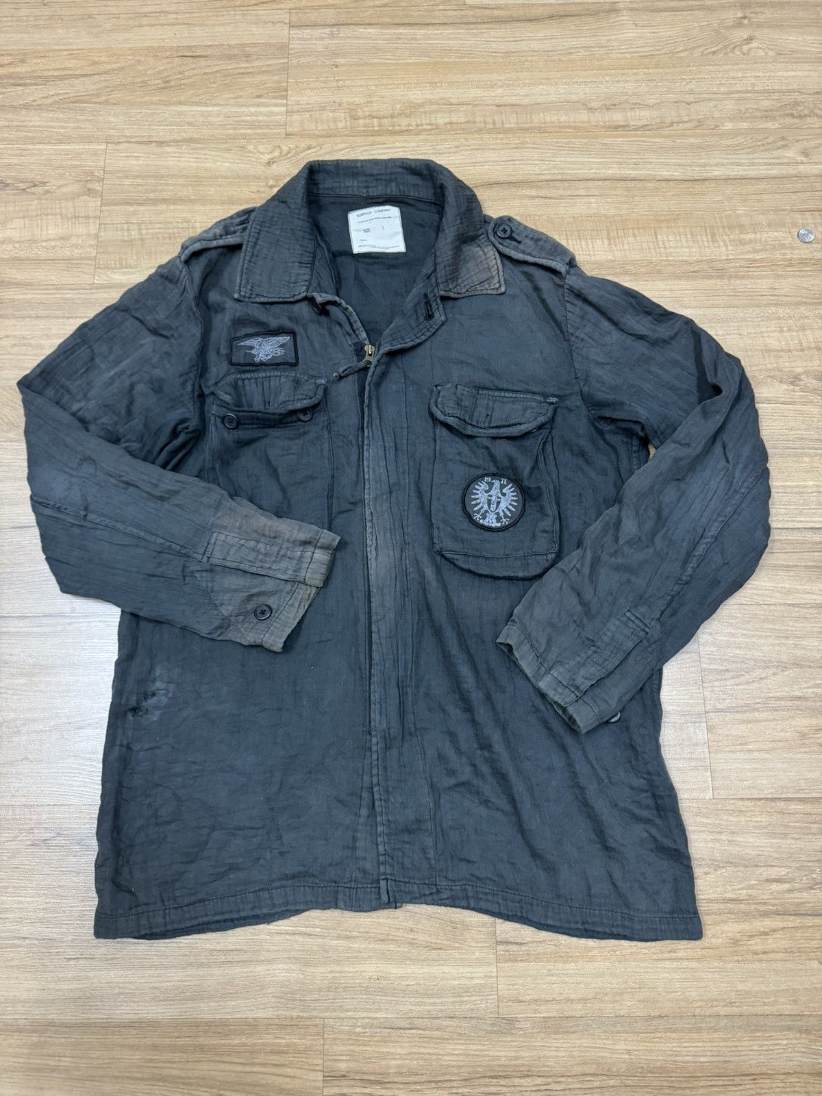 image of Surplus Company Military Light Jacket in Grey, Men's (Size Large)