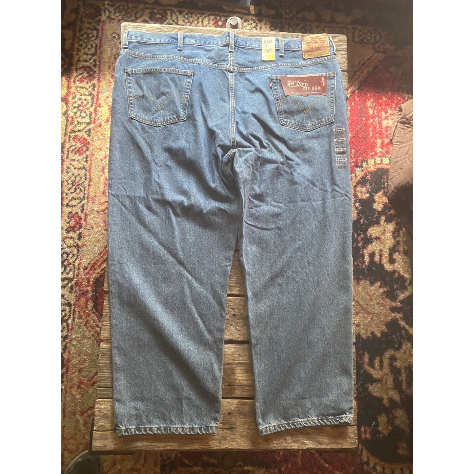 Levi's Levi's 550 Jeans Mens Relaxed 50x29 Medium Wash NWT Big Tall Size Blue 100% Cotton Stone Inseam 29 Regular Bottoms Type Jeans Mens Size US 34 / EU 50 - 2 Thumbnail