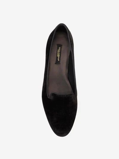 Dolce & Gabbana o1y0925 Velvet Loafers in Black Size US 5 / IT 35 - 4 Thumbnail