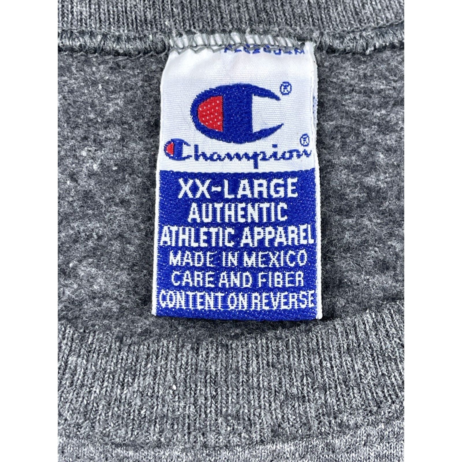 Champion VINTAGE Champion Virginia Tech Sweatshirt Crewneck Sweatshirt Gray XXL Men Football NCAA 90s Pullover Embroidered Mens Size US XXL / EU 58 / 5 - 3 Thumbnail