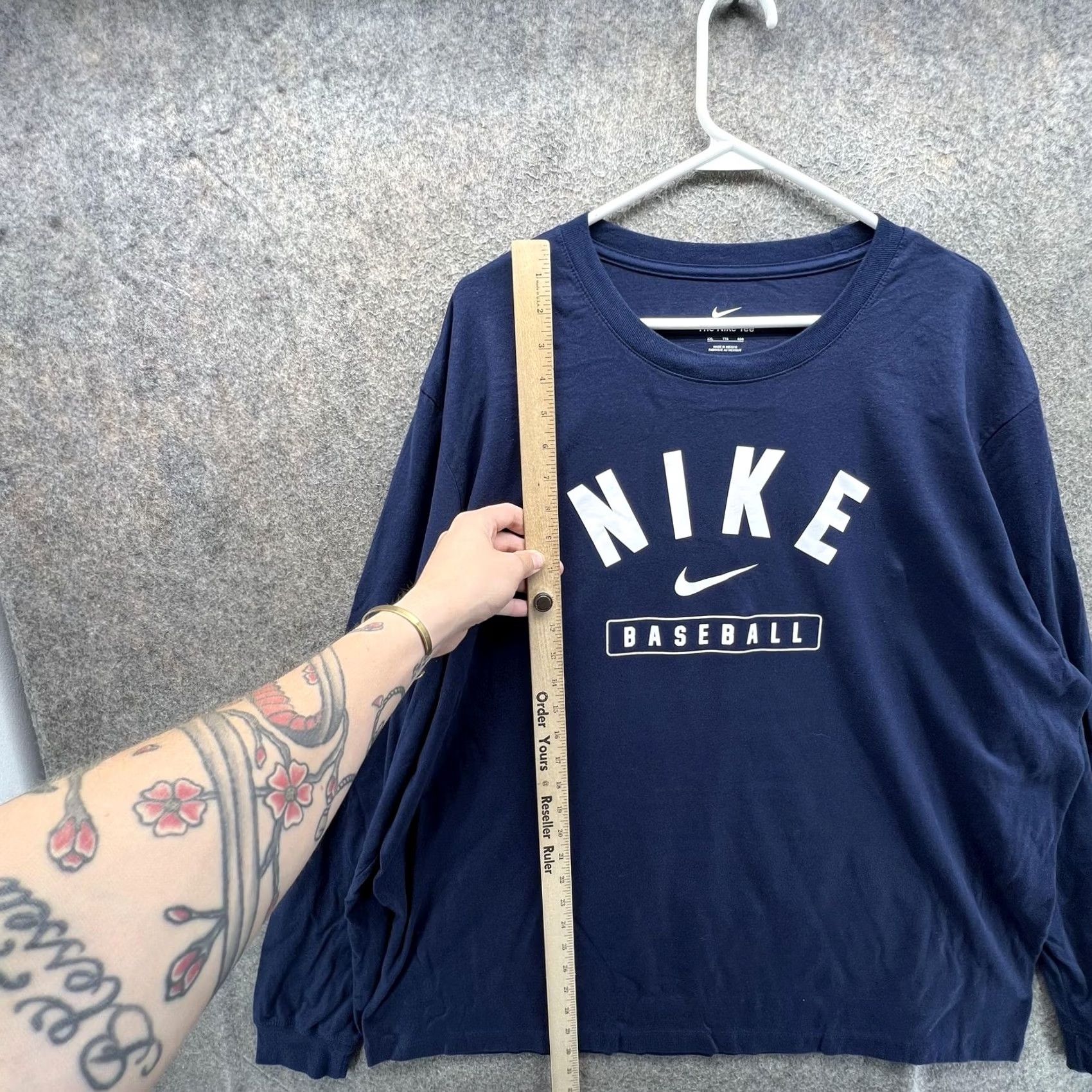 Nike Nike Shirt Mens 2XL Blue Baseball Logo Graphic Long Sleeve Tee Size US XXL / EU 58 / 5 - 4 Thumbnail